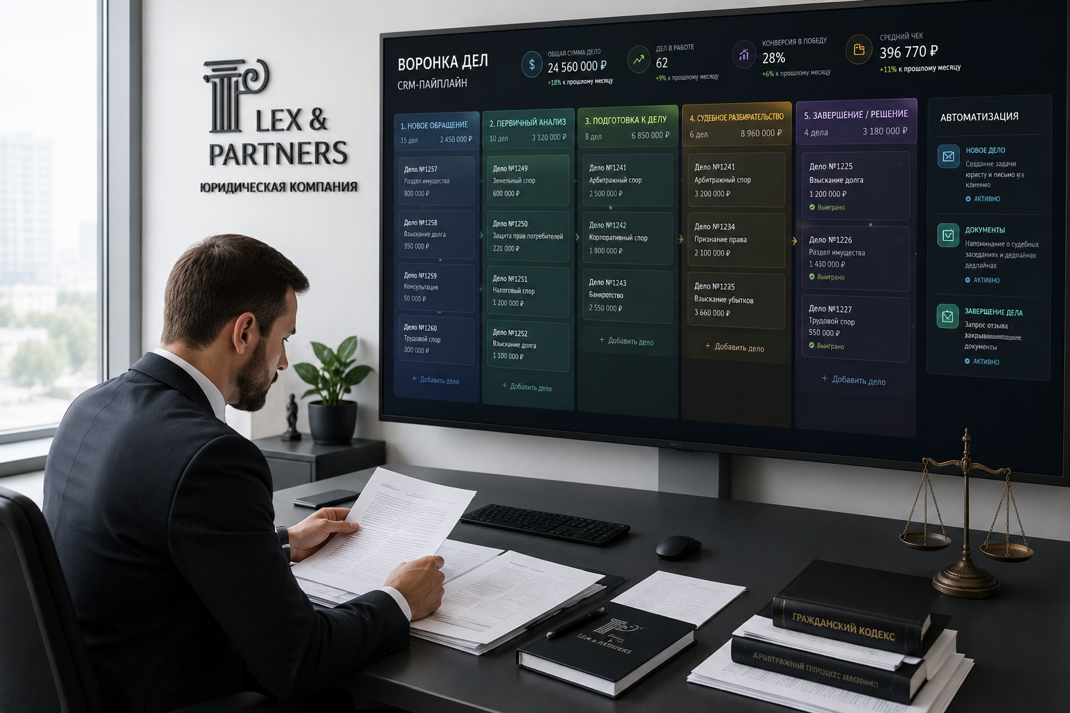 CRM + автоматизация — Юридическая компания «Правовой Альянс»